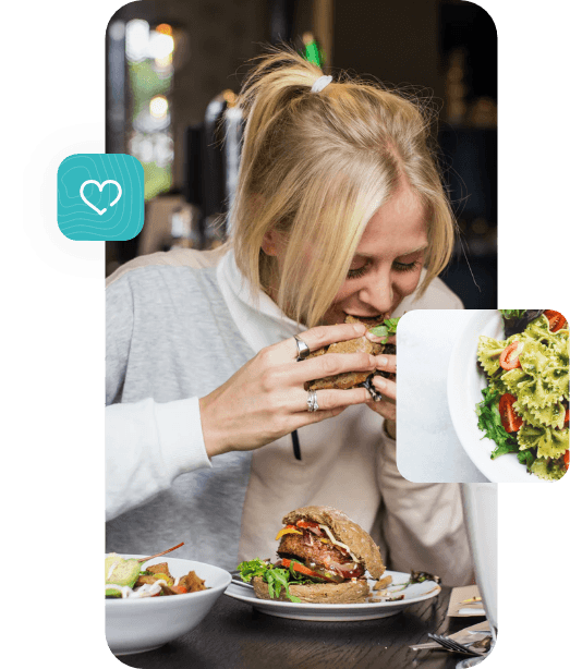 Person enjoying fresh meal