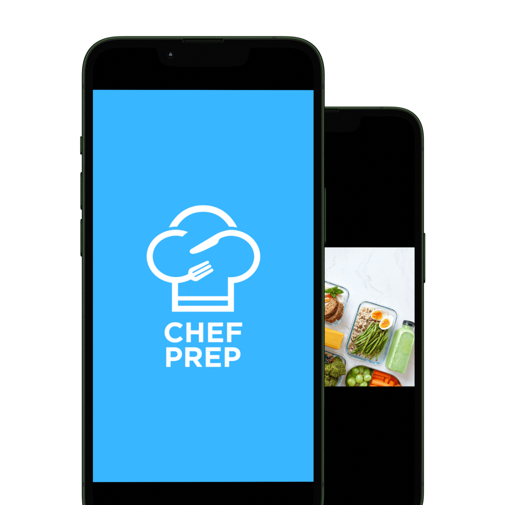 Meal prep containers with healthy food